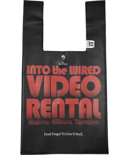 VIDEO RENTAL PRINT LEATHER SHOPPING BAG