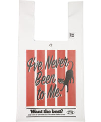 CAT PRINT LEATHER SHOPPING BAG