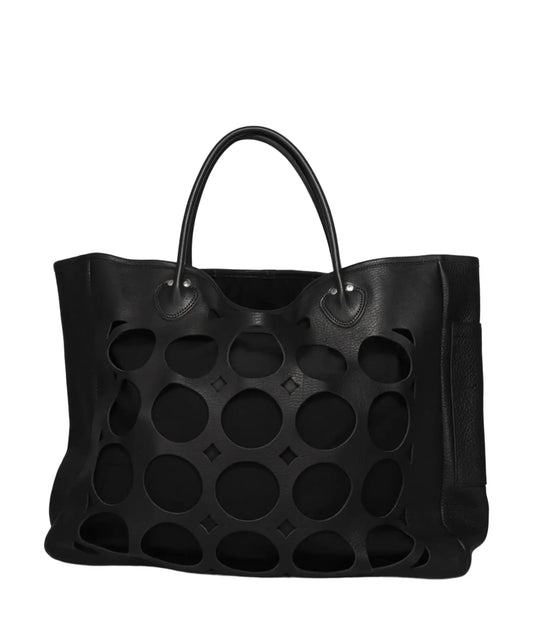 "PACK RING" LEATHER TOTE BAG