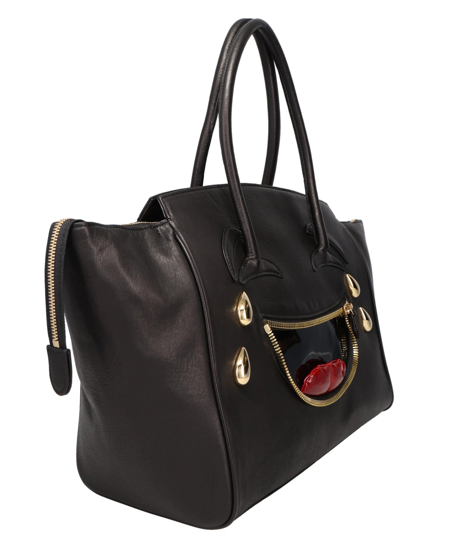LAUGHING EMOJI LEATHER BAG
