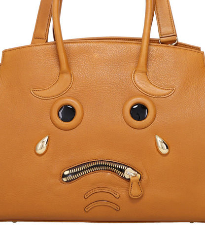 PLEADING EMOJI LEATHER BAG
