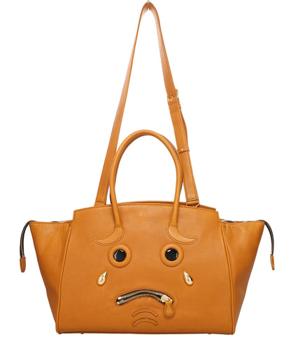 PLEADING EMOJI LEATHER BAG