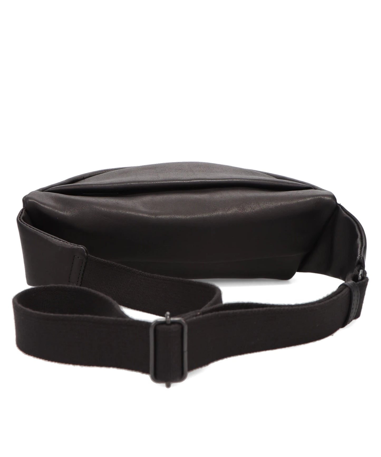LEATHER SMALL WAIST BAG DEMI CERCLE 19- BLACK