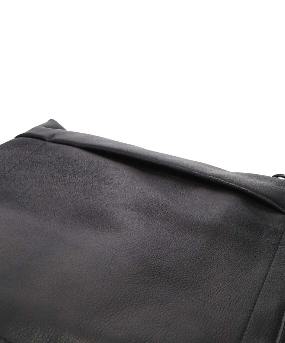 LEATHER SHOULDER BAG GRANDE POCHE KS