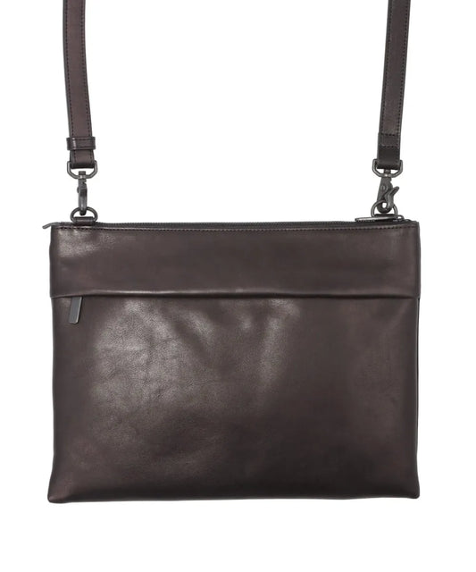LEATHER SHOULDER BAG“GRANDE POCHE” SACOCHE