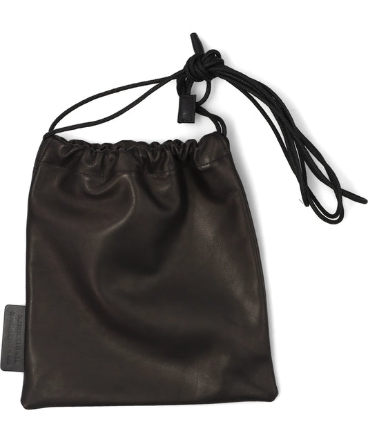 LEATHER DRAWSTRING BAG “SQUARE”