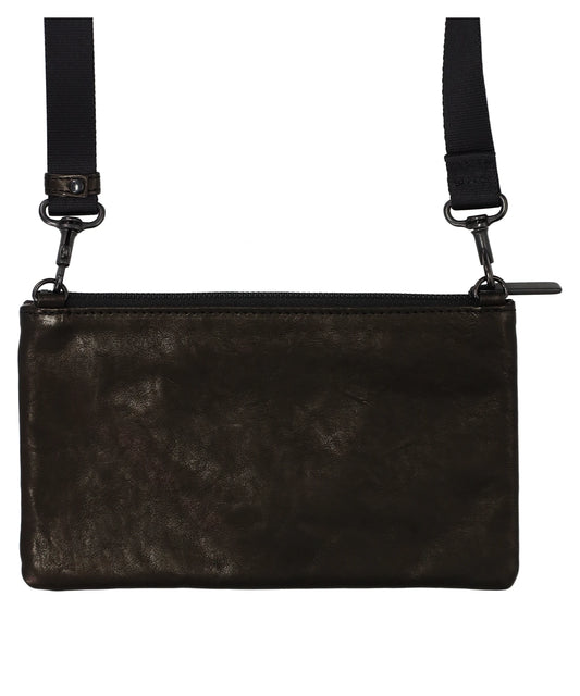 LEATHER MINIMIN SACOCHE SHINE- B.BLACK