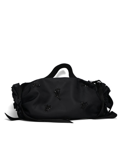 DOUBLE RIBBON ROSETTE BAG W/TURBO EMB
