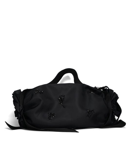 DOUBLE RIBBON ROSETTE BAG W/TURBO EMB