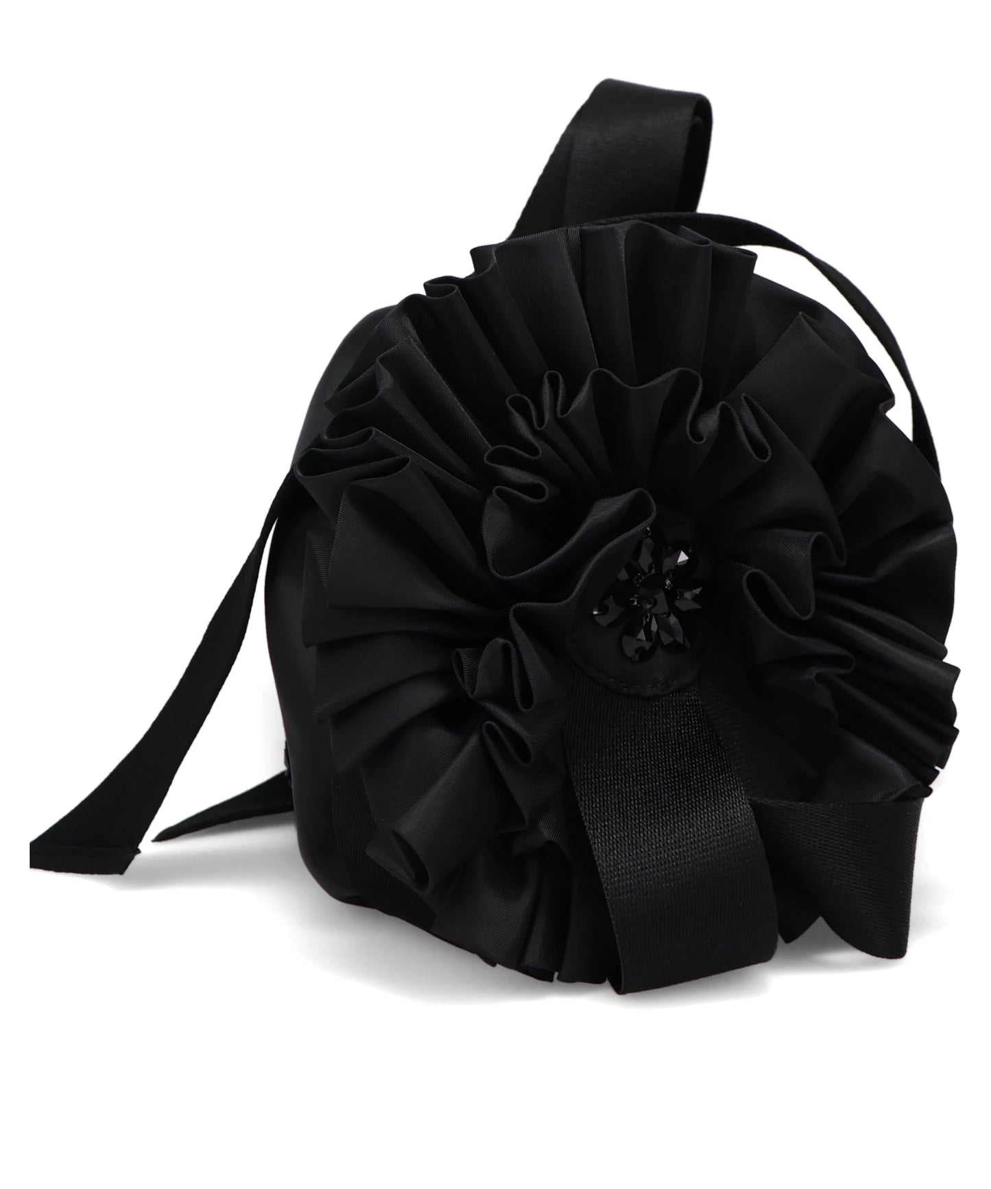 DOUBLE RIBBON ROSETTE BAG W/TURBO EMB