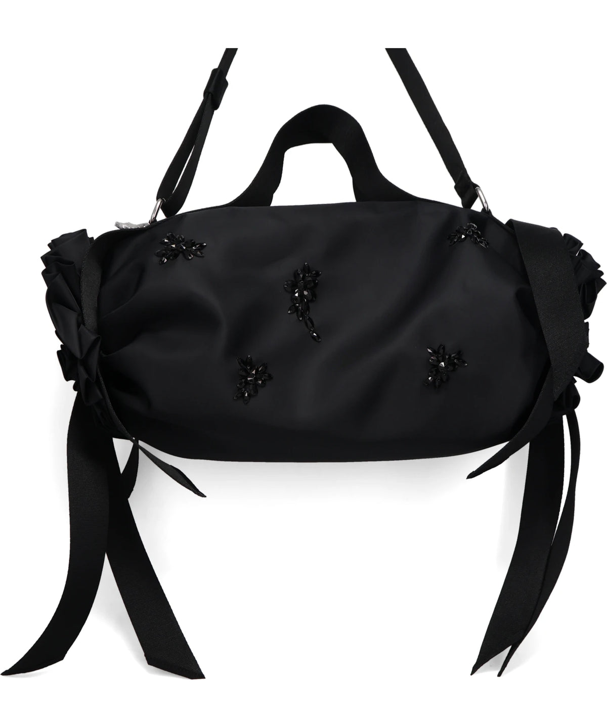 DOUBLE RIBBON ROSETTE BAG W/TURBO EMB