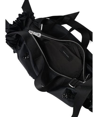 DOUBLE RIBBON ROSETTE BAG W/TURBO EMB