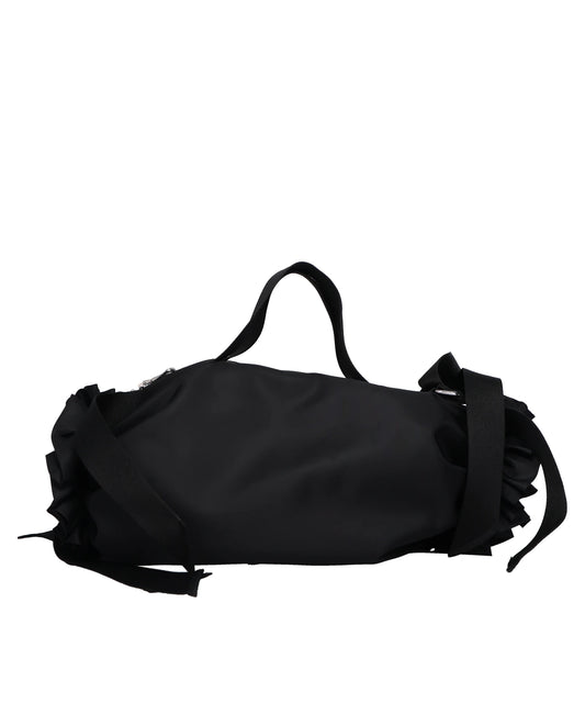 DOUBLE RIBBON ROSETTE BAG W/EMB