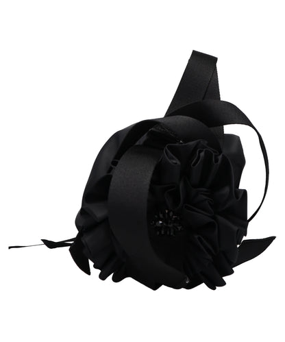 DOUBLE RIBBON ROSETTE BAG W/EMB
