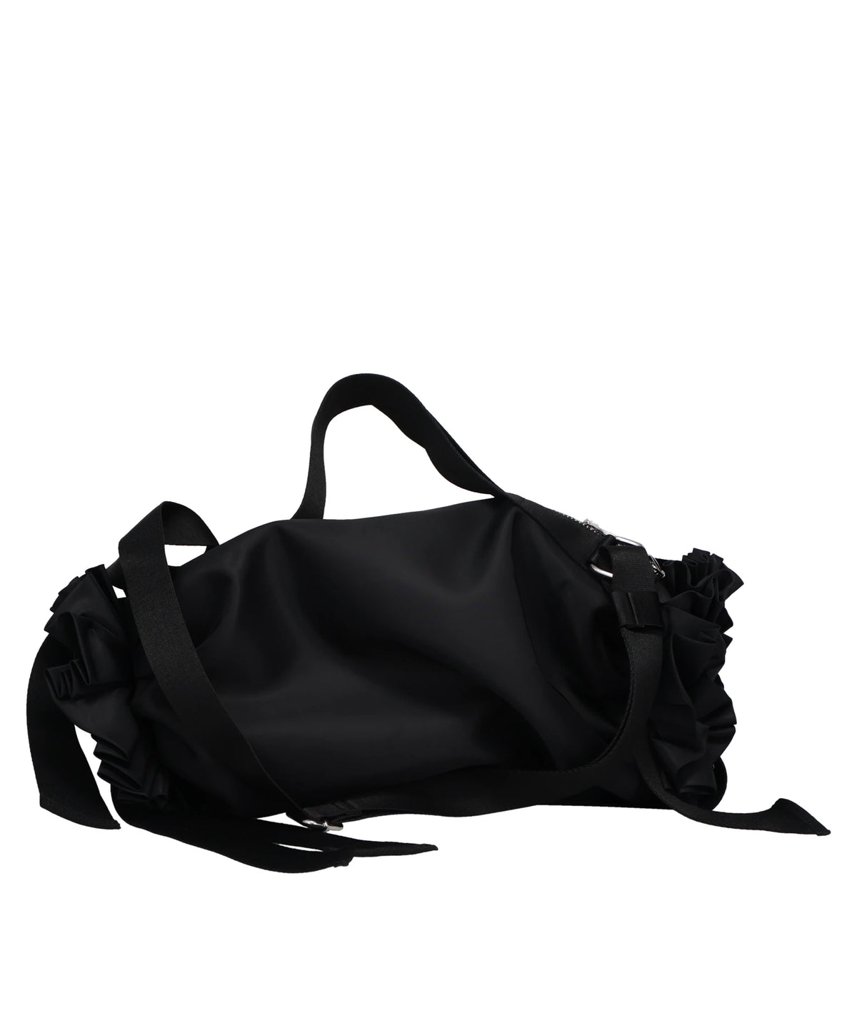 DOUBLE RIBBON ROSETTE BAG W/EMB