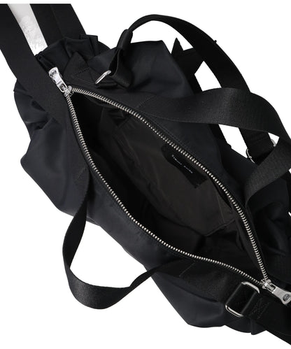 DOUBLE RIBBON ROSETTE BAG W/EMB
