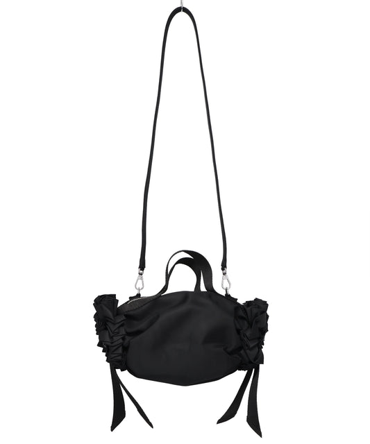 MINI DOUBLE RIBBON ROSETTE BAG W/ EMB