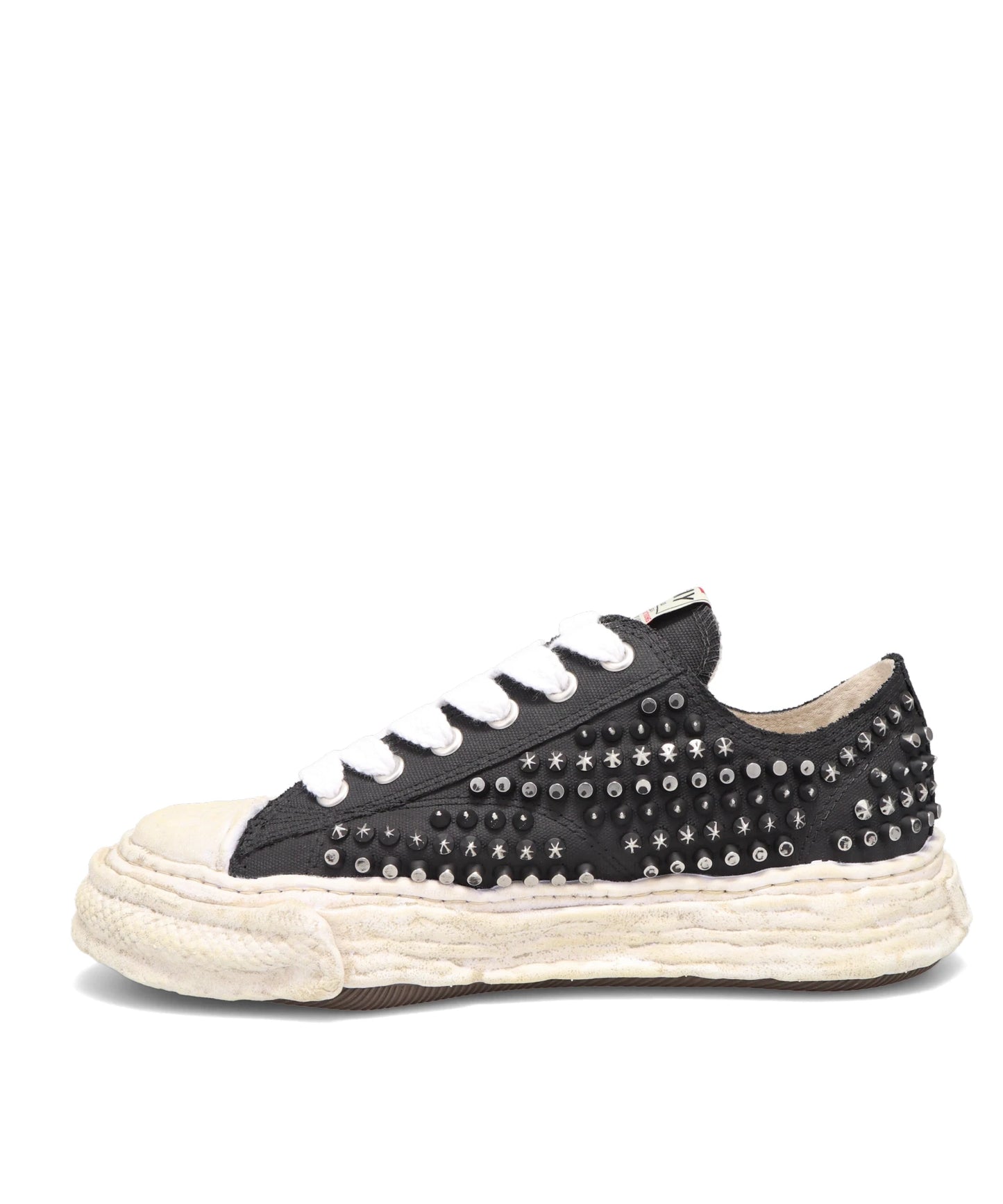 PETERSON 23/ORIGINAL SOLE STUDDED PAINT CANVAS LOW-TOP SNEAKER
