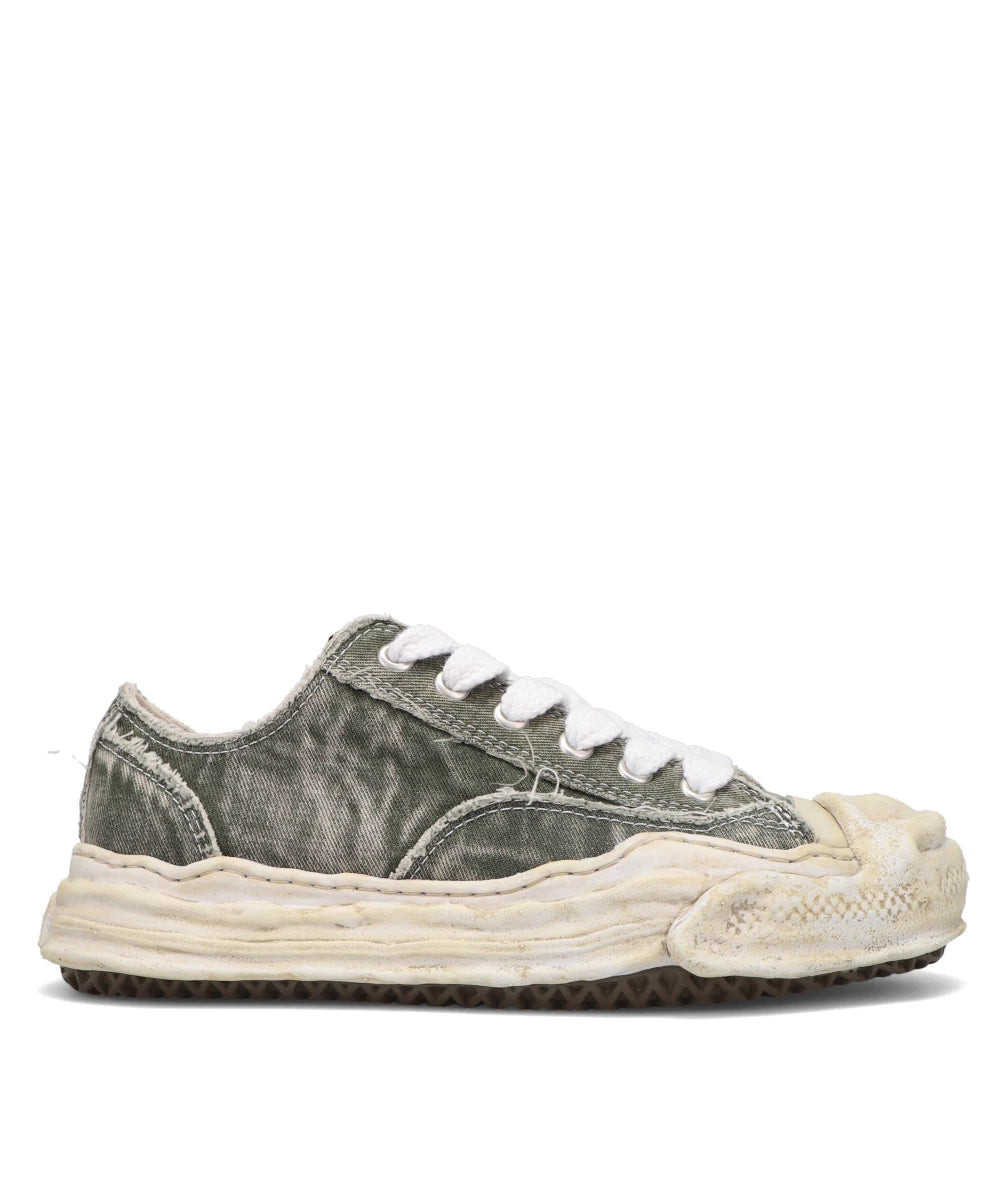 HANK/ORIGINAL SOLE BLEACHING AND WASHINGTEXTILE LOW-TOP SNEAKER