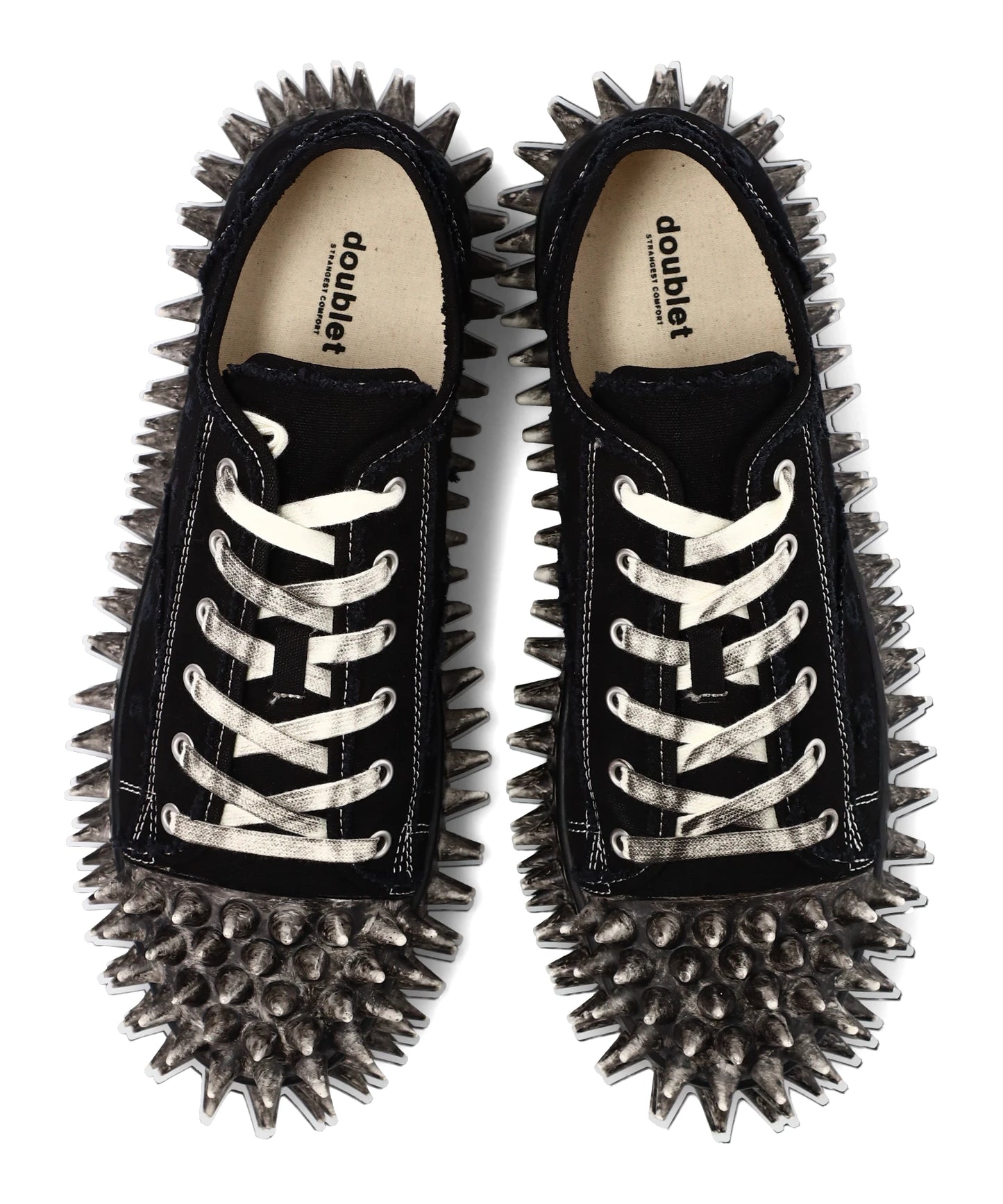 DIRTY SPIKE TOE CAP CANVAS SNEAKER
