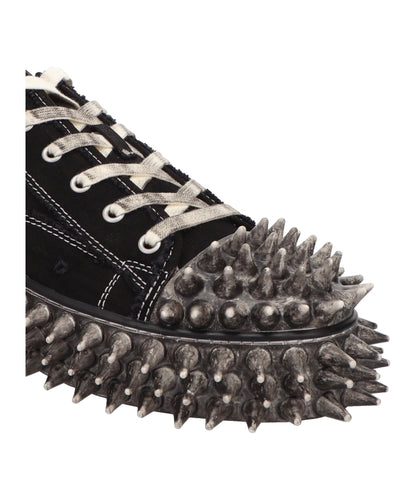 DIRTY SPIKE TOE CAP CANVAS SNEAKER