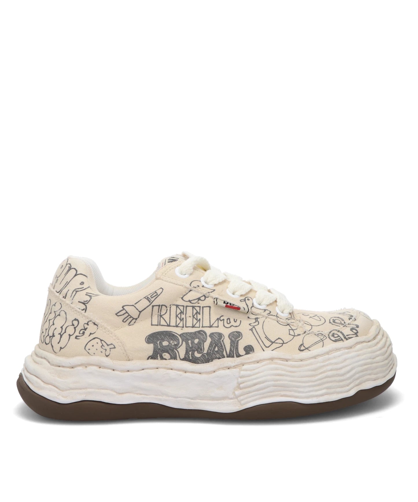 OLIVER/ORIGINAL SOLE GRAFFITI PRINTEDCANVAS LOW-TOP SNEAKER