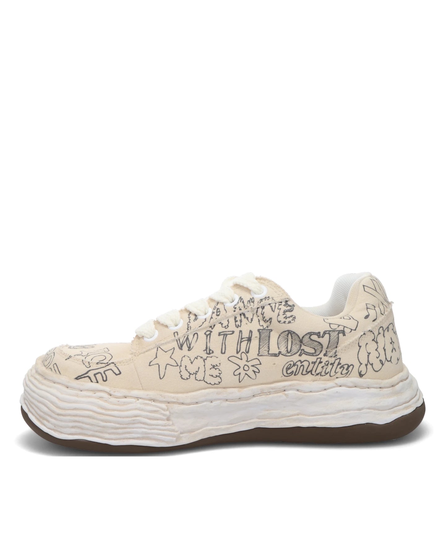 OLIVER/ORIGINAL SOLE GRAFFITI PRINTEDCANVAS LOW-TOP SNEAKER
