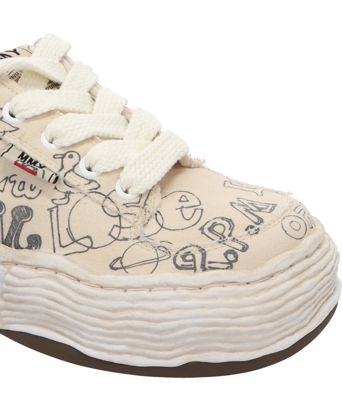 OLIVER/ORIGINAL SOLE GRAFFITI PRINTEDCANVAS LOW-TOP SNEAKER
