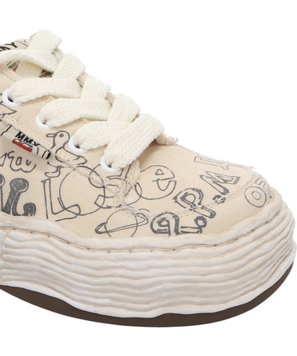 OLIVER/ORIGINAL SOLE GRAFFITI PRINTEDCANVAS LOW-TOP SNEAKER