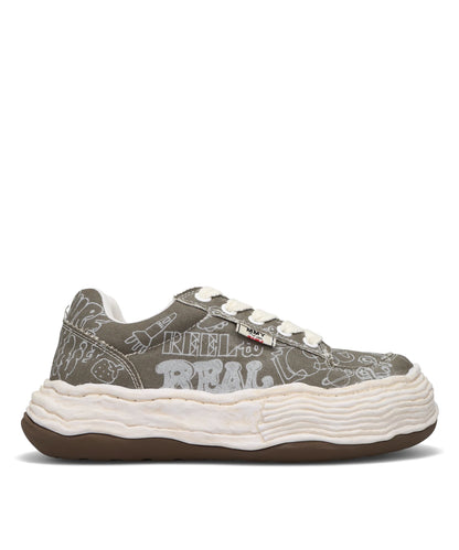 OLIVER/ORIGINAL SOLE GRAFFITI PRINTEDCANVAS LOW-TOP SNEAKER