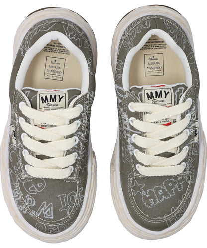 OLIVER/ORIGINAL SOLE GRAFFITI PRINTEDCANVAS LOW-TOP SNEAKER