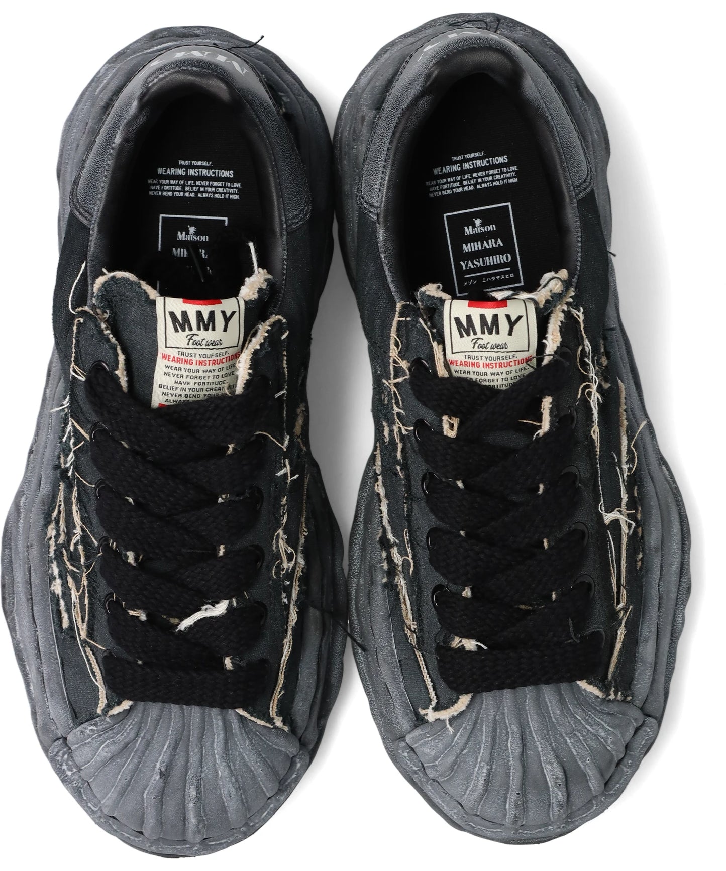 メゾン ミハラヤスヒロ BLAKEY 41 BLAKEY/ORIGINAL SOLE RIPPING ANDOVER DYEING CANVAS LOW-TOP SNEAKER