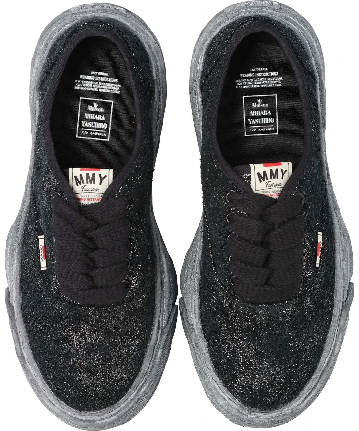BAKER26/GLITTERY SUEDE LOW-TOP SNEAKERS