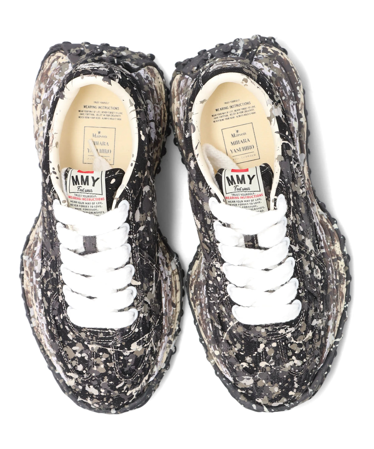 LARRY/SPUTTERING LOW-TOP SNEAKERS