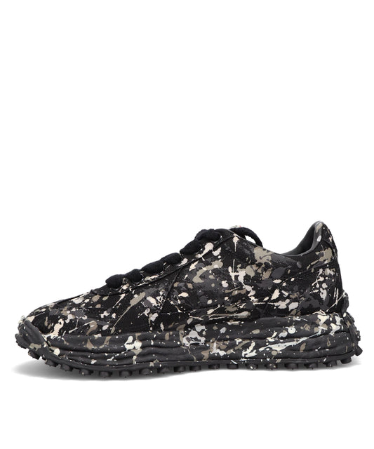 LARRY/SPUTTERING LOW-TOP SNEAKERS