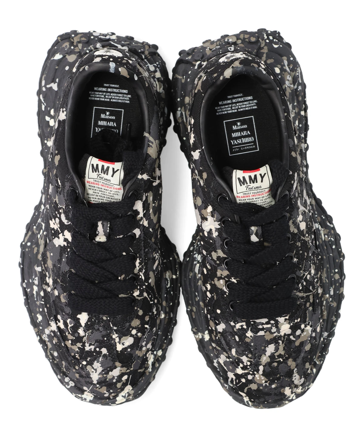LARRY/SPUTTERING LOW-TOP SNEAKERS