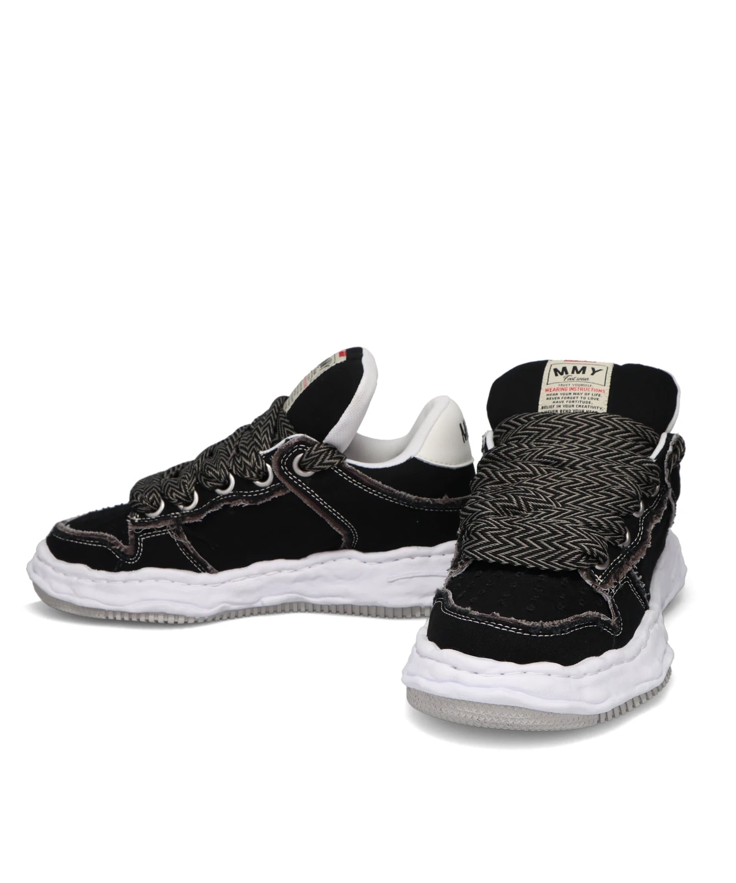 WAYNE PUFFER PATTERNED LACELOW-TOP SNEAKERS