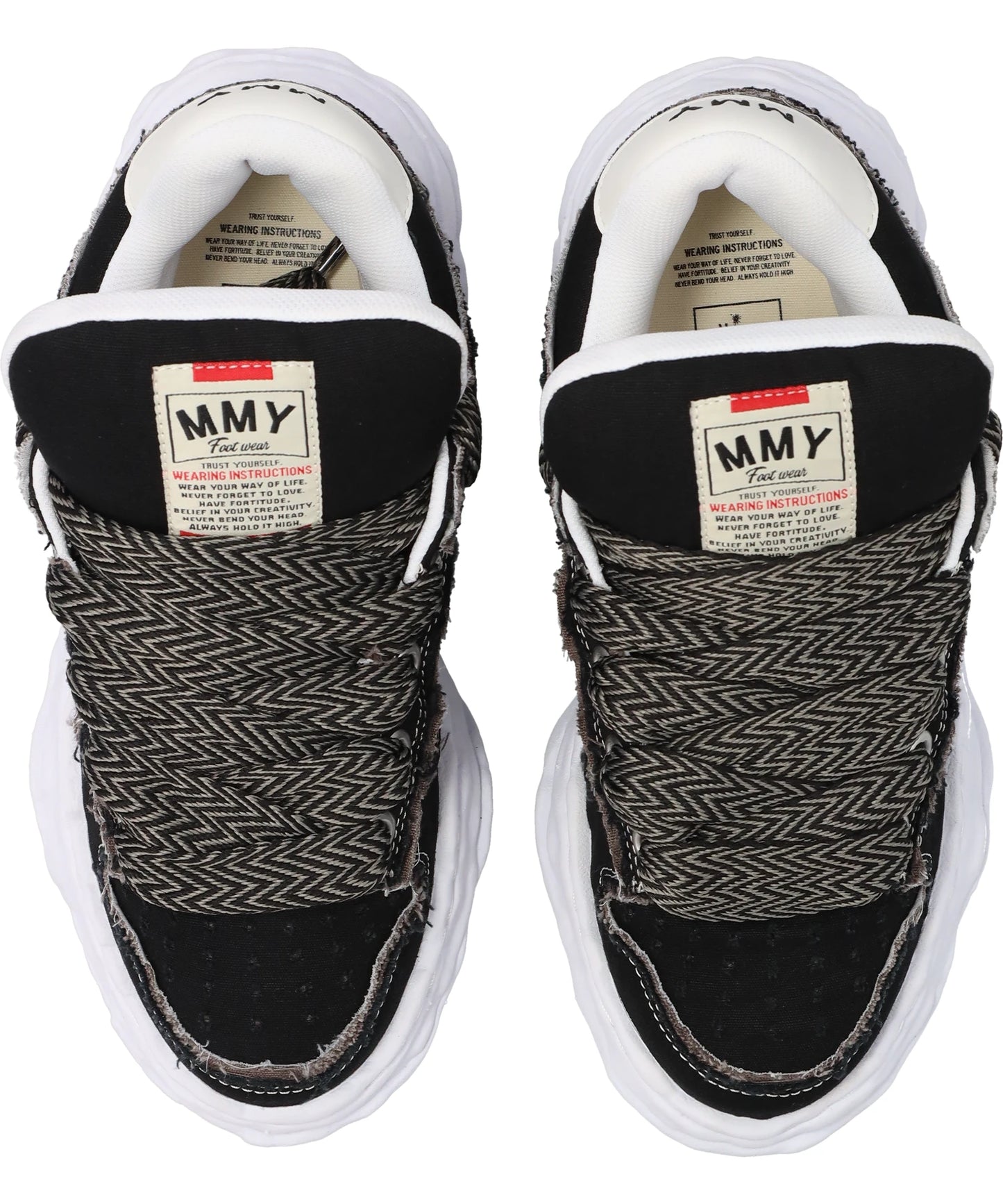 WAYNE PUFFER PATTERNED LACELOW-TOP SNEAKERS