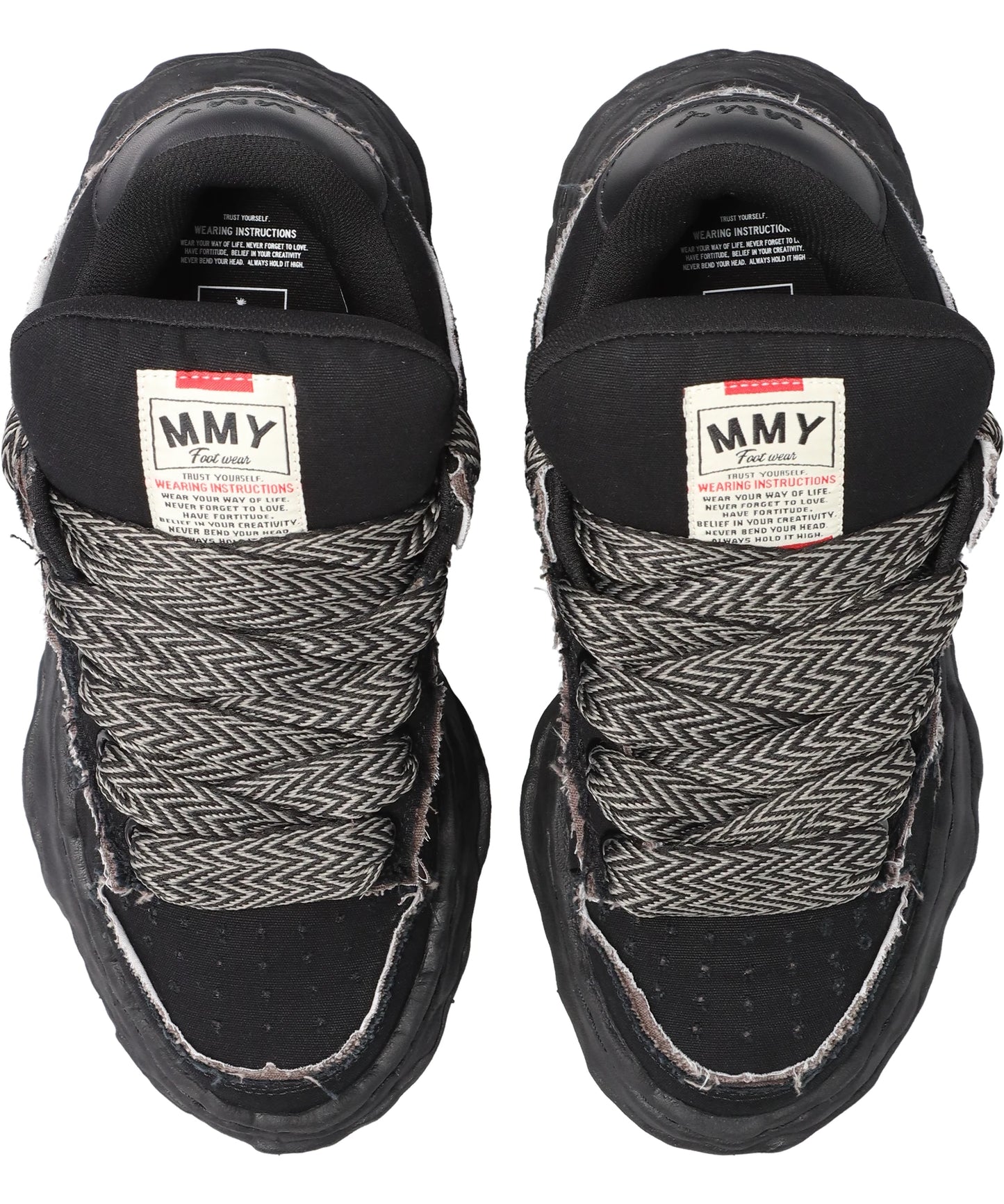 WAYNE PUFFER PATTERNED LACELOW-TOP SNEAKERS