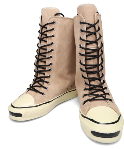 "JOEY"AGED-SOLE SUEDEVULCANIZED LONG SNEAKER