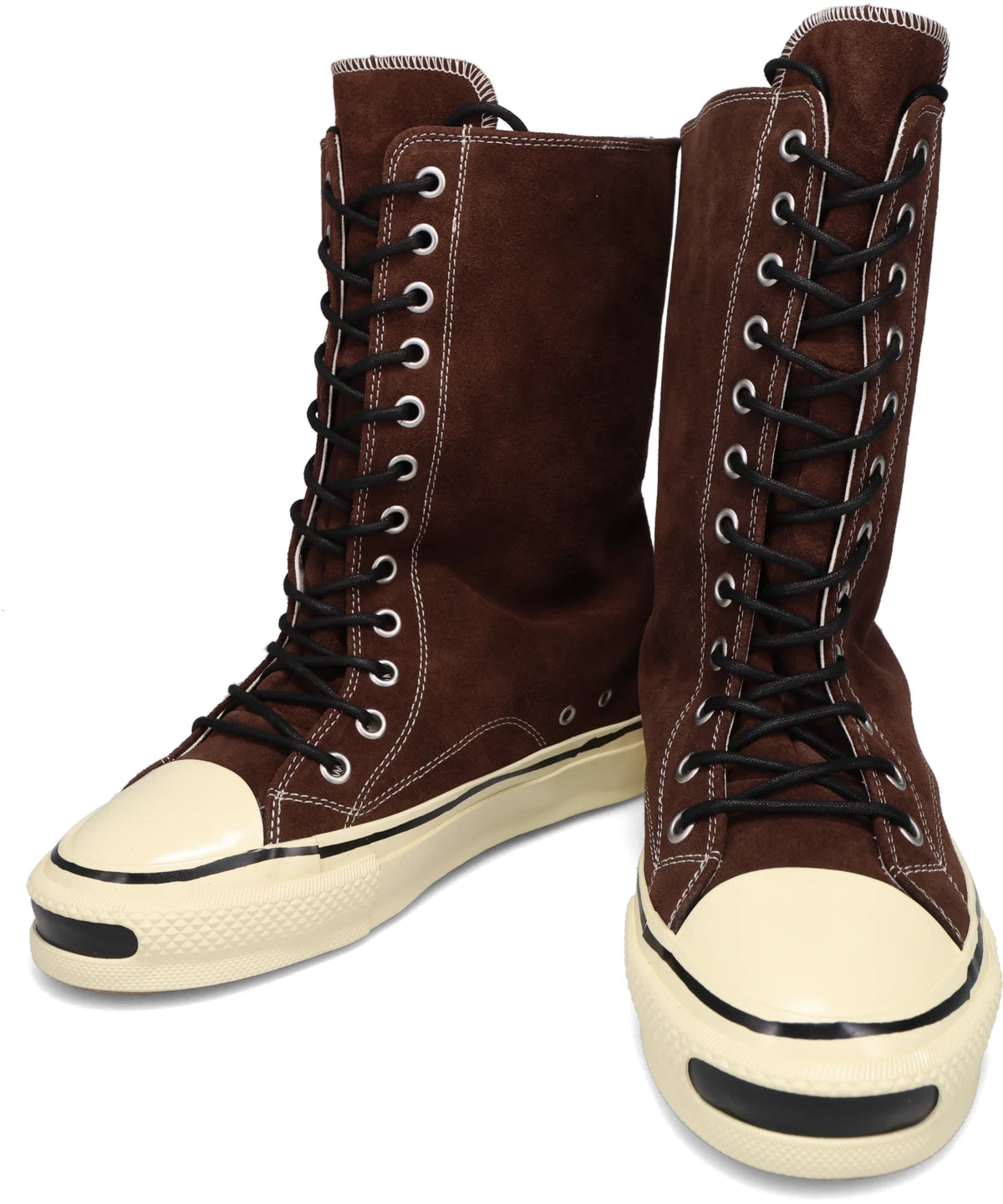 "JOEY"AGED-SOLE SUEDEVULCANIZED LONG SNEAKER