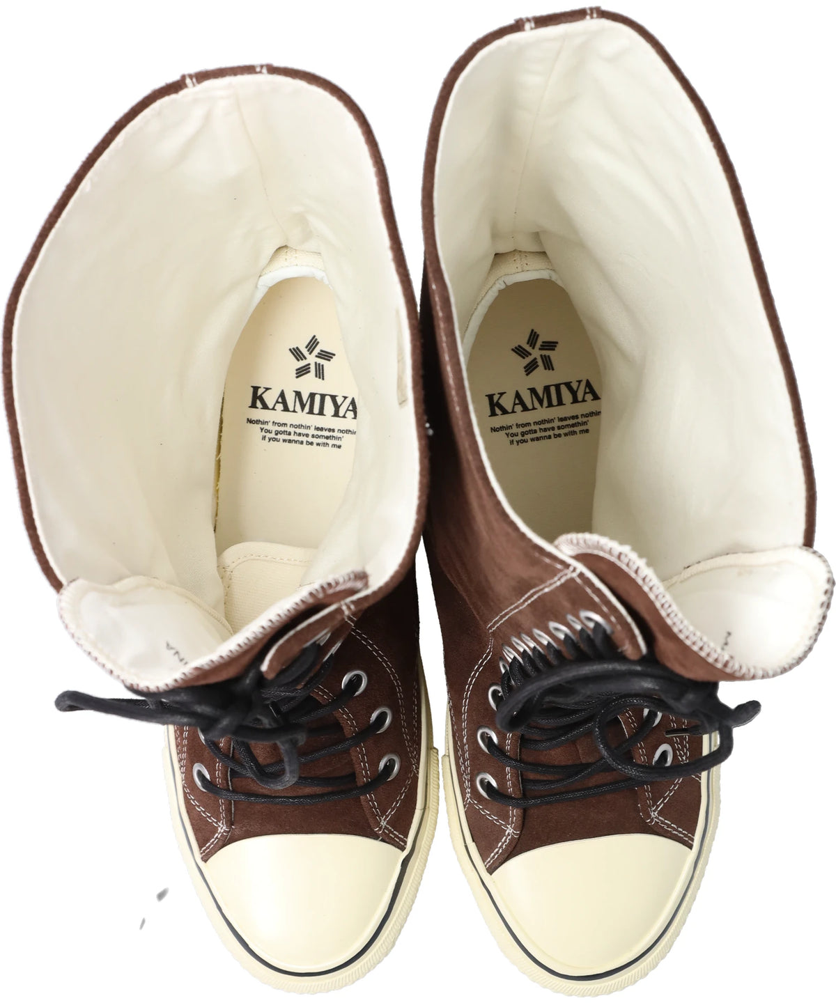 "JOEY"AGED-SOLE SUEDEVULCANIZED LONG SNEAKER