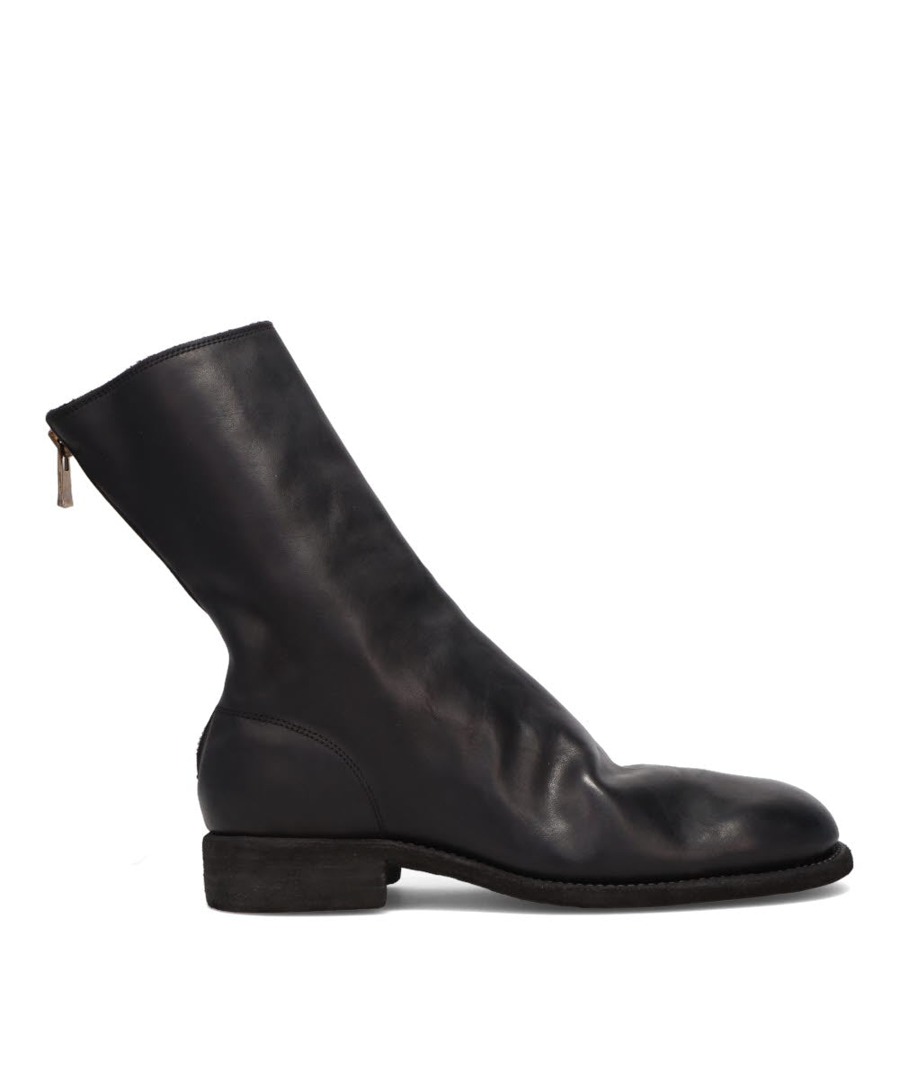BACK ZIP MID BOOTS
