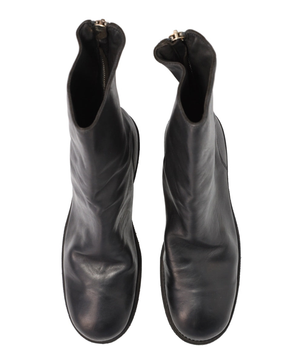 BACK ZIP MID BOOTS