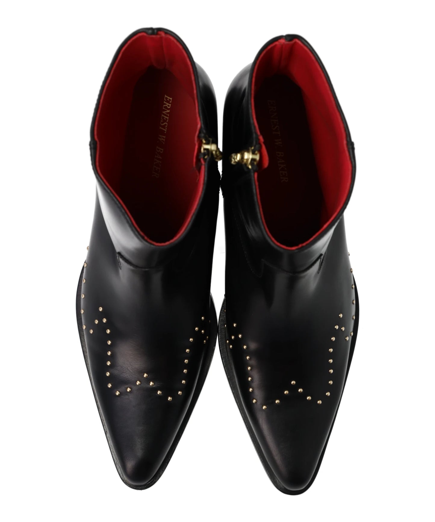 GOLD SUDDED WESTERN BOOTS- BLACK W/ GOLD STUDS