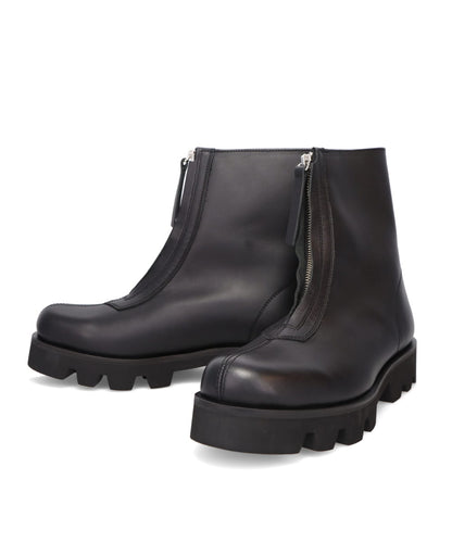 CENTER ZIP BOOTS WITH CHUNKY SOLE