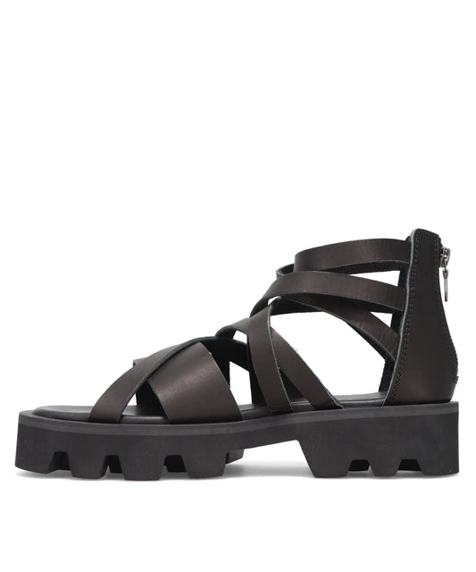 CS BACK ZIP GLADIATOR SANDALS