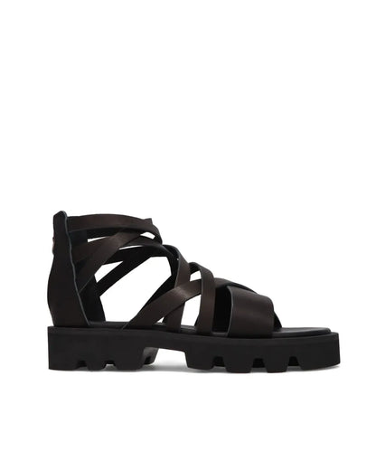 CS BACK ZIP GLADIATOR SANDALS