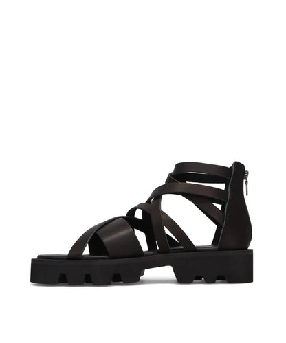 CS BACK ZIP GLADIATOR SANDALS