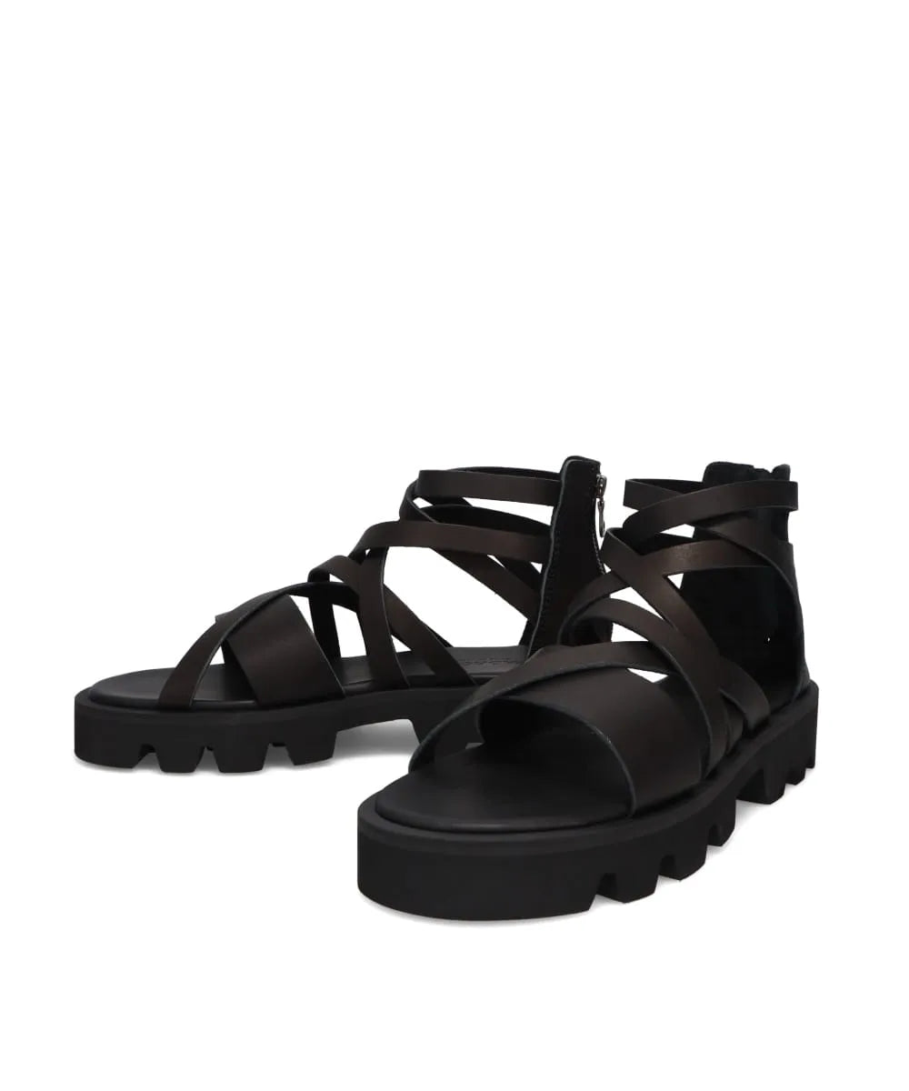 CS BACK ZIP GLADIATOR SANDALS